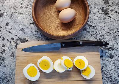 hard boiled farm fresh eggs